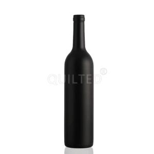 Capacity 750ml Custom Empty Matte Coated Black Wine Bottle for Various Sizes of
