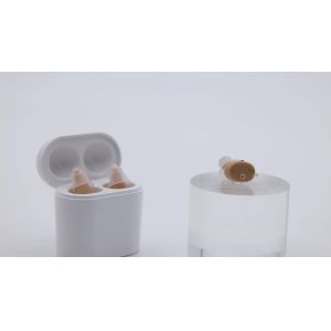 White Rechargeable CIC Hearing Aids