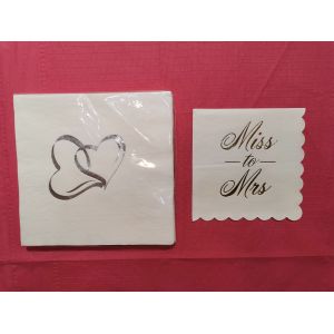 Monogrammed Gold Foil Napkin 3ply Beverage 33*33cm