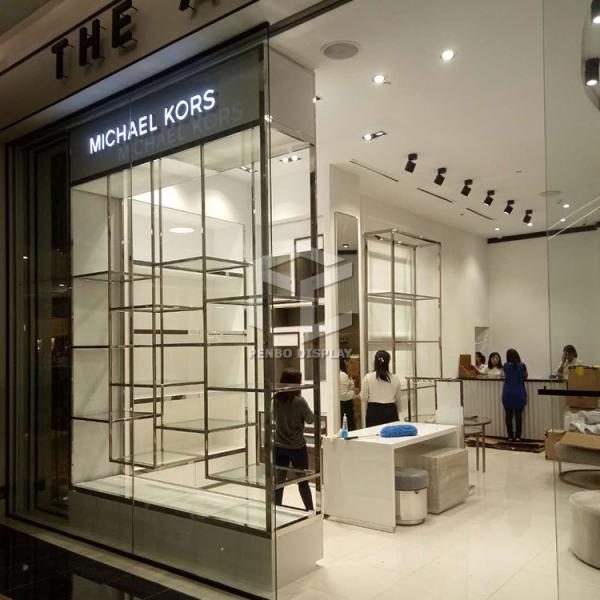 Buy MDF Bag Display Shelf Cabinet at wholesale prices