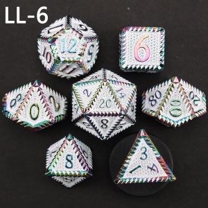 DND metal dice, Dragon and Dungeon polyhedral RPG dice, 7 tabletop game dragon