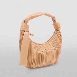 35cm 29cm Dumpling Shoulder Bag Red Wrinkled Leather Bag