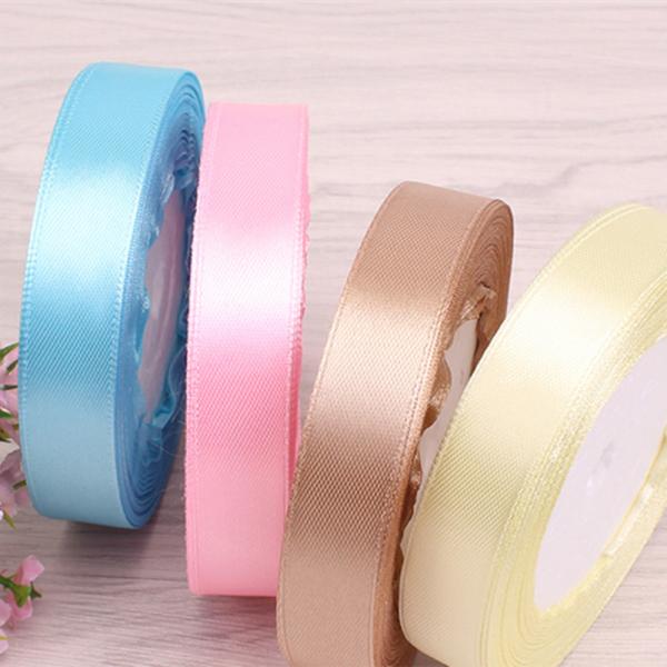 Wholesale Gift Packing Silk Ribbon Roses Custom Recycled 100% Polyester Satin Ribbon With Cutting