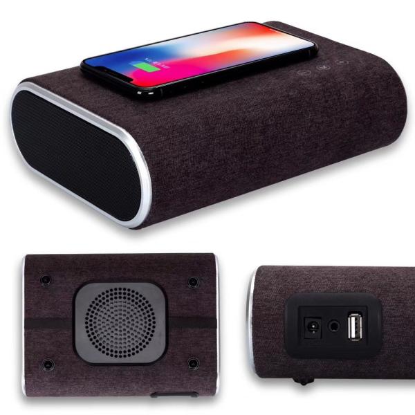 Buy WIRELESS CHARGER BT SPEAKER Wireless charging function mini bluetooth speaker at wholesale prices