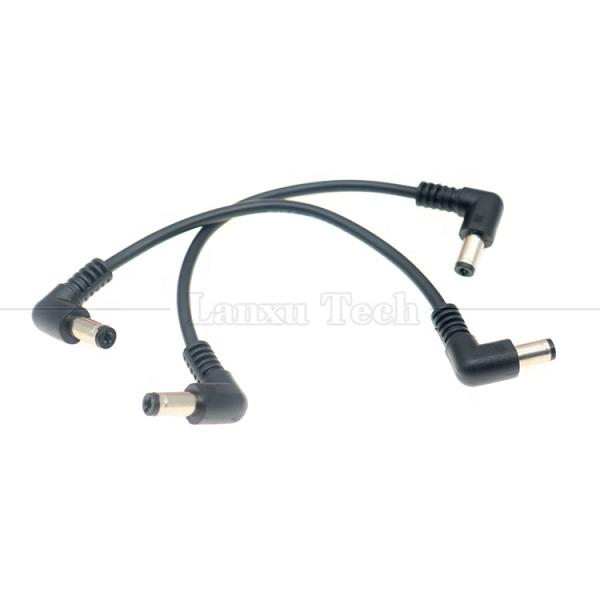 12V 24V Male to Male DC Angled Plug Jack Connector 5.5*2.1mm Power Supply Extension Wire Cables