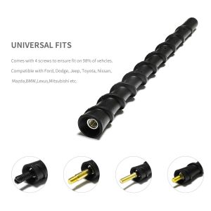 China Universal Year 13 Inch ABS Roof Roofmount Rubber Topper Car Antenna with LED Light on sale