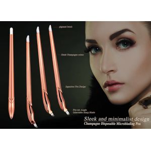 Professional Champagne Manual Microblading Pen / Semi Permanent Eyebrow Pen
