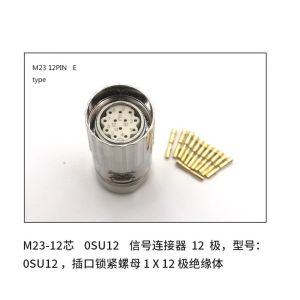Silver Color Contact Plating Servo Motor Connectors M23 M40
