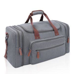 Large Capacity Grey Suitcase Duffle Bag With Shoe Compartment