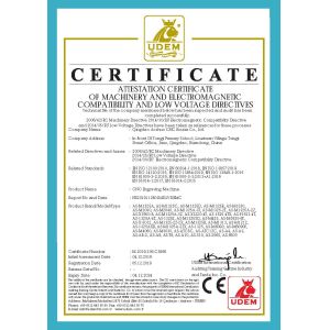 Qingdao Aoshuo CNC Router Co., Ltd. Certifications
