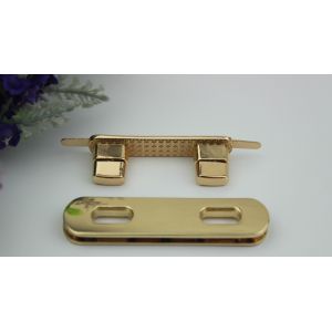 Classic design light gold purse double twist turn metal locks