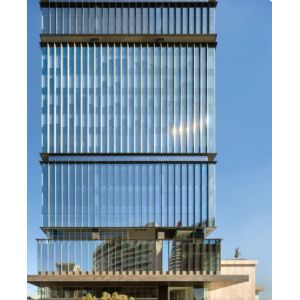 6005 Aluminum Structural Glass Facade 6mm Vertical Double Glazed Facade