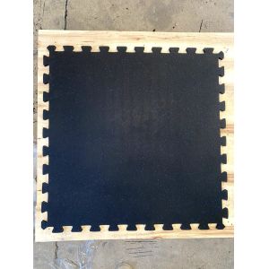 Pure Color or Black Ground Interlocking Rubber Floor Mat for Gym and Fitness