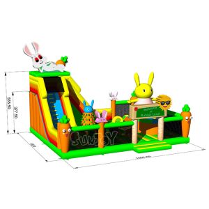 Custom Rabbit Land Cartoon Theme Inflatable Bouncy Climbing Castle