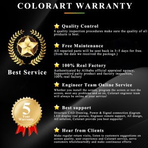 IP65 Protected COB LED Display with 1-5 Year Warranty and Front Maintenance for