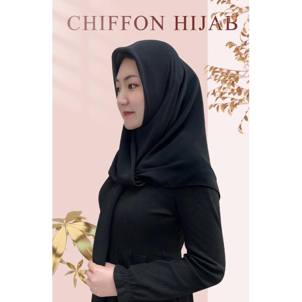 High Quality Moja Malaysian Korean Large Diamond Chiffon Hijab Muslim Ladies Opaque Arab Prayer Heavy Long Chiffon Scarf Shawl