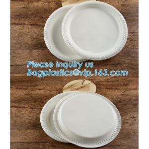 Eco-Friendly biodegradable compostable sugarcane bagasse 7inch food plate