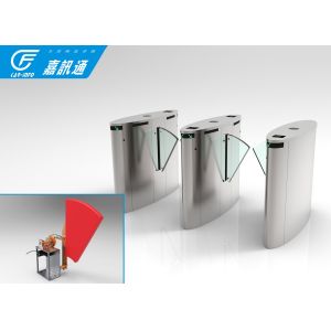 Quality Remote Control Flap Barrier System , Indoor Silding Turnstile Access Control for sale