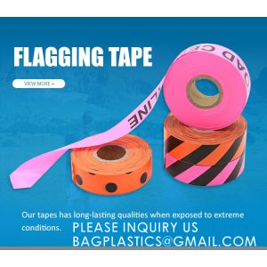 Quality Flagging Tape Assorted Colored, Non-Adhesive 1.5&quot; Width, 100' Length, Plastic Ribbon Surveyors Tape, Marking Tape for sale