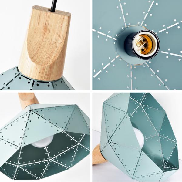 European Wood Iron Modern Pendant Light Lamp For Dining Room Living Room Hotel