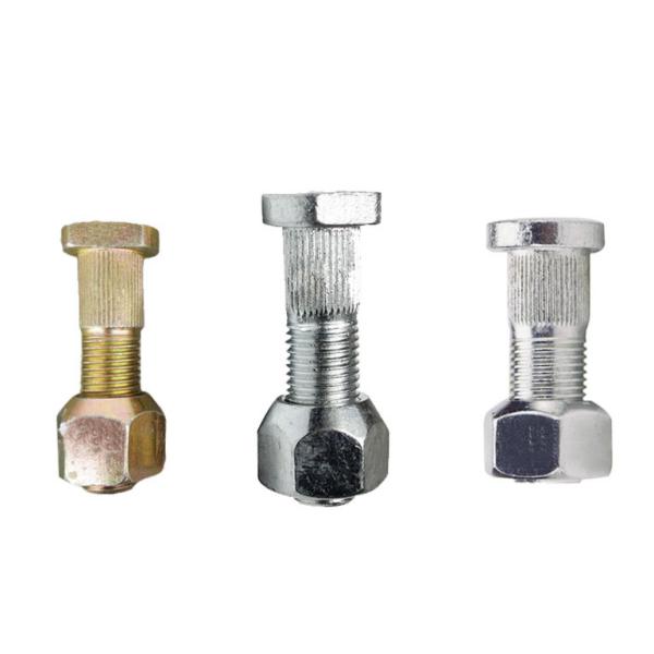 Building M14 x 1.5 Steel 3 Piece Trailer Wheel Bolt with and Plain Finish