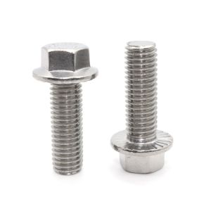 Stainless Steel Hex Flange Bolt M8 M10 M12 Manufactured by ISO9001 2015