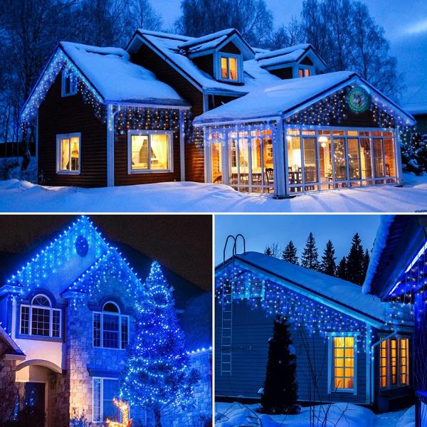 500 LED Weeding Solar Icicle Lights 600 LM With 2.8M Cable Decorations for Bedroom