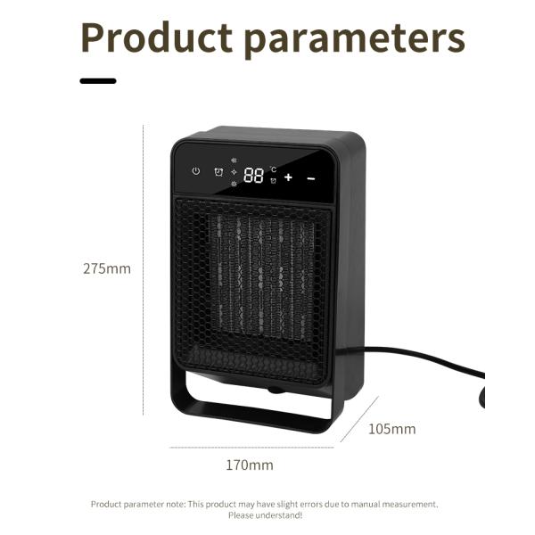 Winter Home Portable Electric Heaters 1100G Fast Heating with Remote LCD Touch Screen