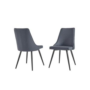 Durable 0.2CBM 490mm 970mm Leather Metal Dining Chair