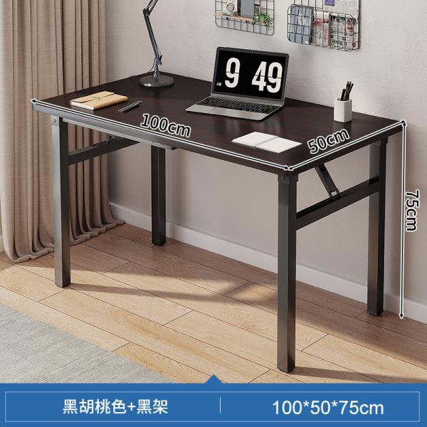 Home Office Furniture Manufacturers Simple Folding Computer Long Table Iron Frame Desk
