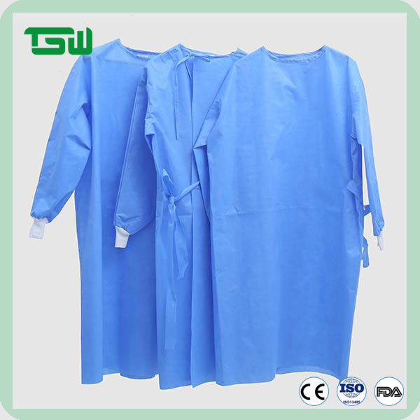 Buy Liquid and blood Resistant Reinforced SMS Disposable Surgical Gowns at wholesale prices