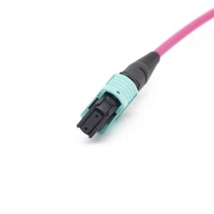 Low Loss MTP MPO Fiber , Multimode Trunk Cable Patch Cord Polarity B 8/12/24