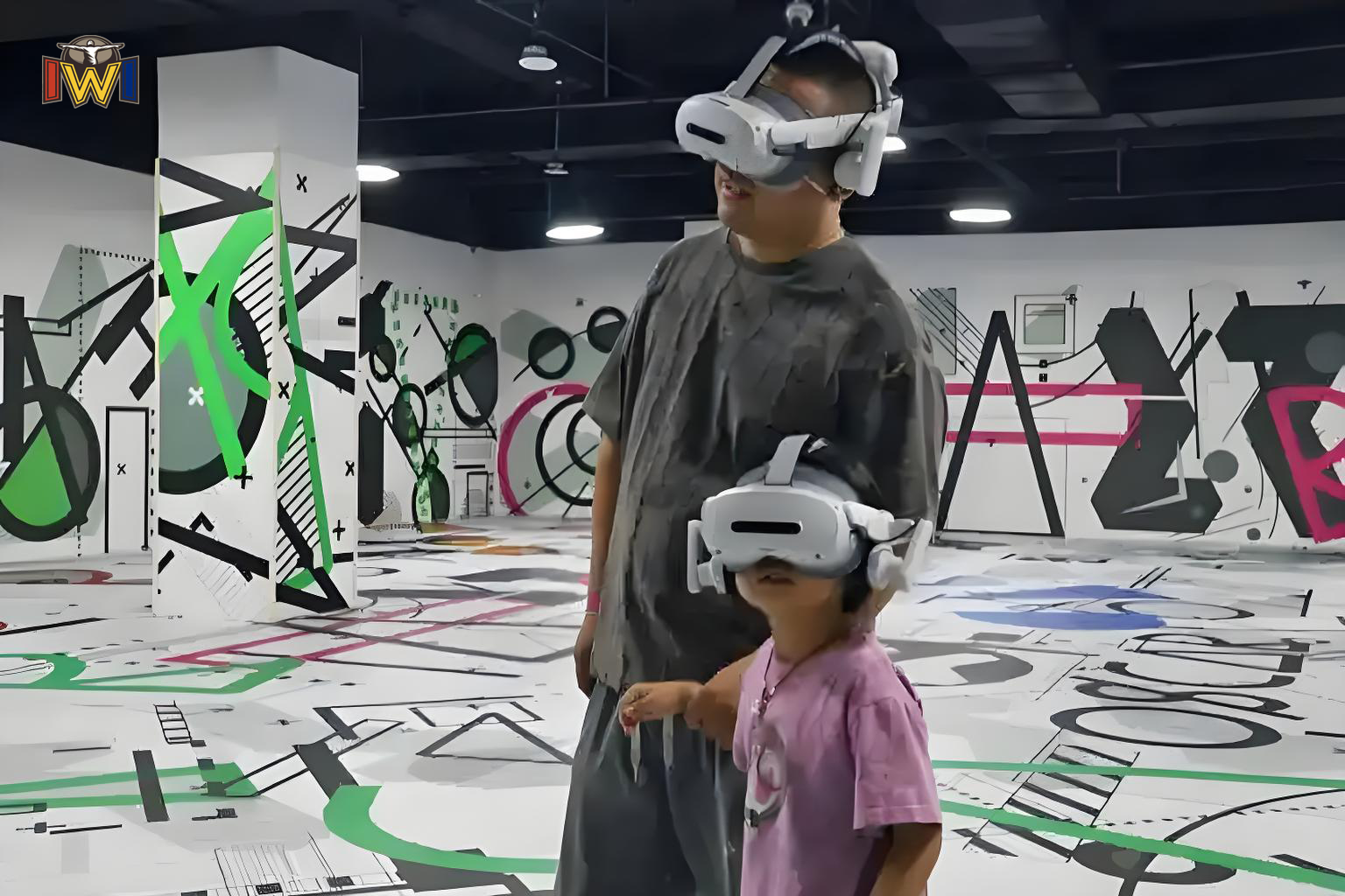 XR Arena Space Game with Special Gun Controllers