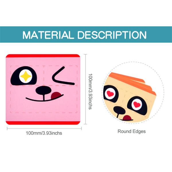 Multicolor Expression Puzzle Geometric Figures Matching Emotion Expression for