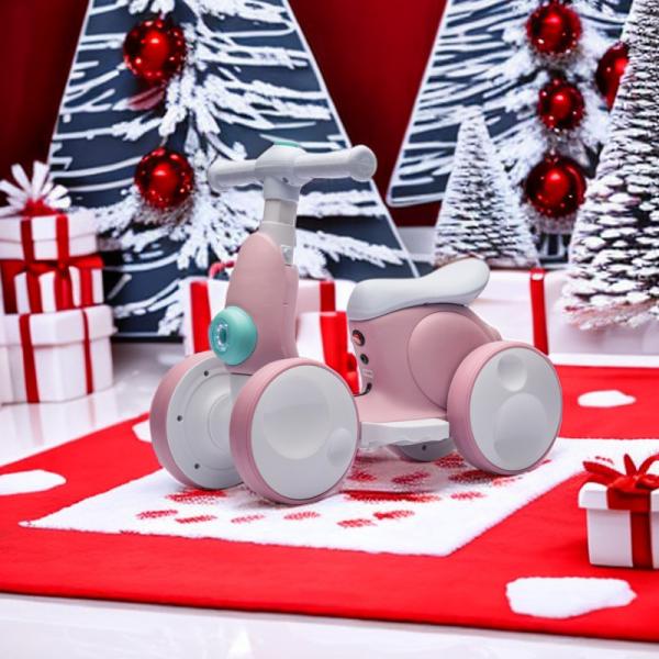 Battery-Powered Children's Balance Car with Remote Control and Bubble Blowing