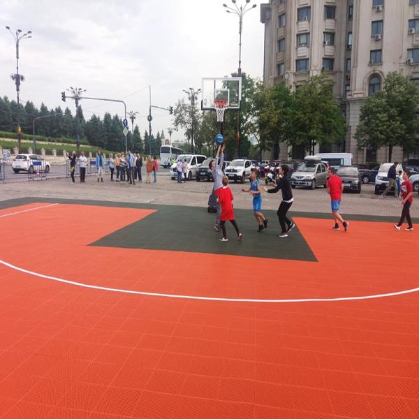 100% new material interlocking outdoor portable FIBA basketball court sports