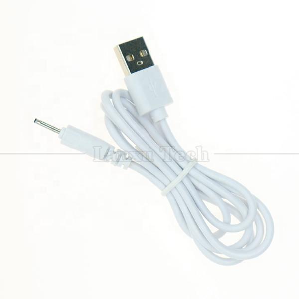 High Quality 0.5M 1M 2M 3M White Black DC 2.0 0.6 mm Charger USB Cable for Vibrator
