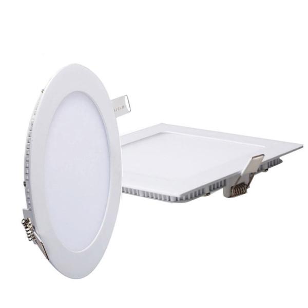 12W 18W 25W Round Led Thin Panel Lights 12V DC 24V DC Triac dimmable 80-83Ra or