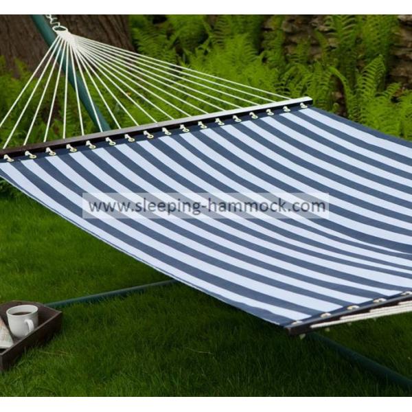 Quick dry sleeping hammock double size solid wood spreader bar poolside hammock