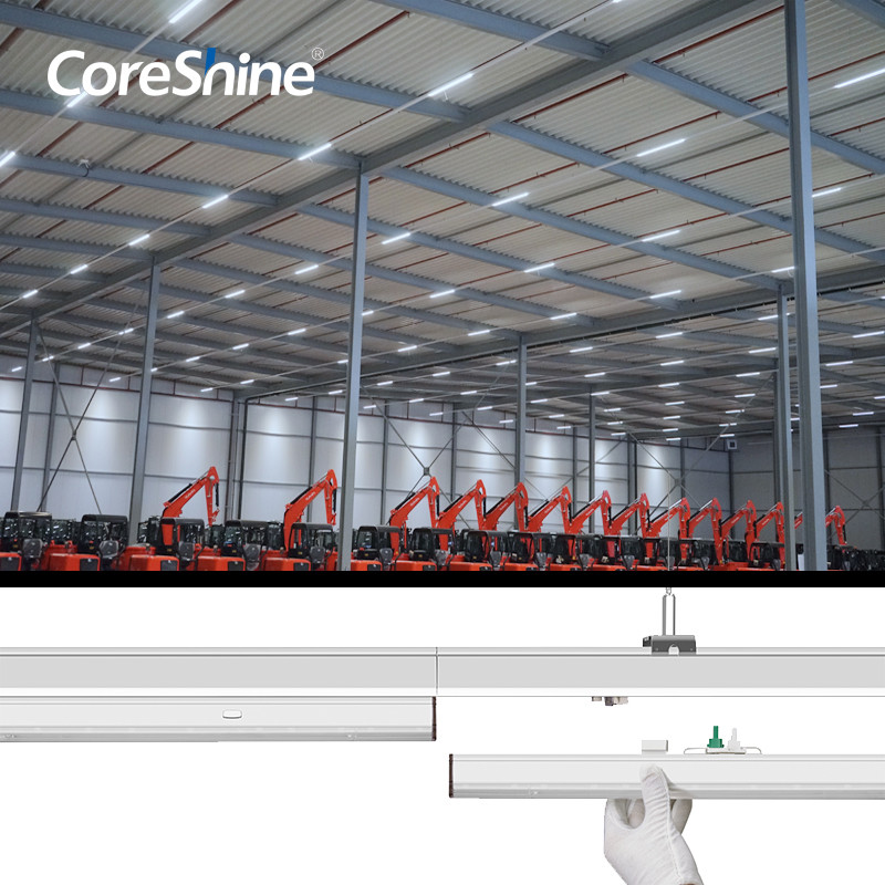 DALI 2 6000lm Dimmable Linear Light , 240cm Linkable Industrial Lighting
