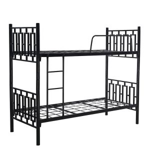 Queen Over Double Stackable Army Metal Bunk Bed Frame