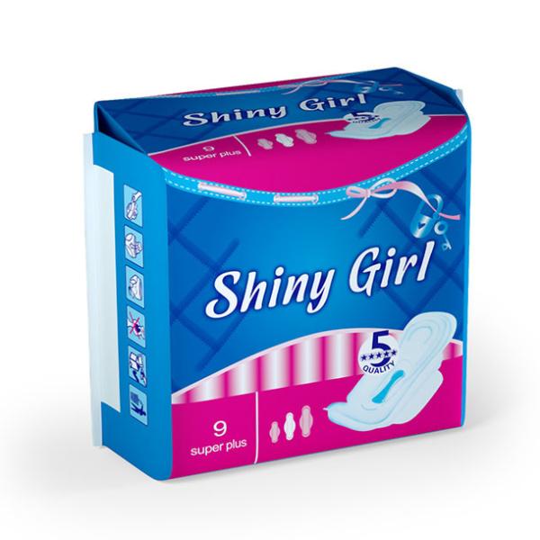 Female Hygienic Sanitary Napkins Disposable Natural Cotton Pads For Periods