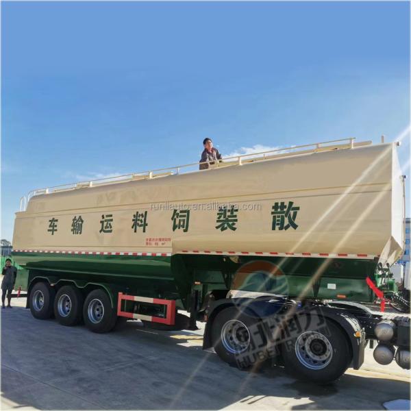 Original Factory 65000 Litres Bulk Feed Semi Truck Farm Animal Feed Transporter Animal Feed Transport Semi-trailer