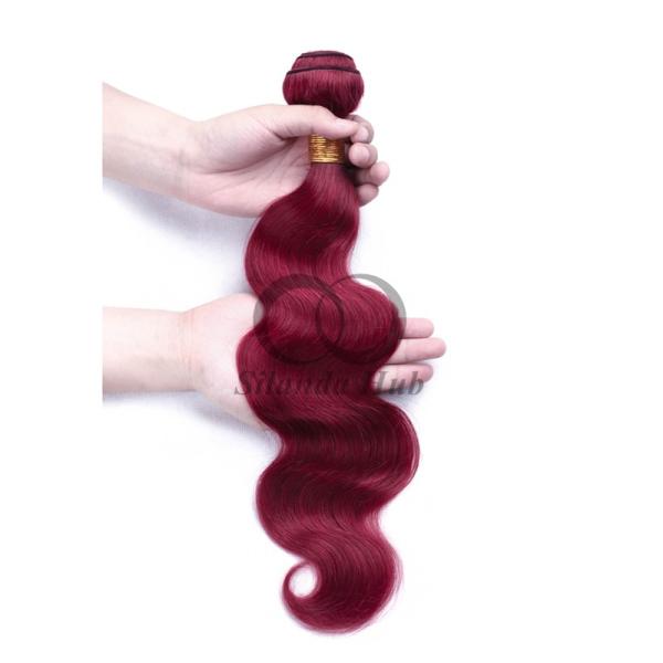 Burgundy Body Wave Remy Human Hair Bundles Sew In Weave Bundles Brazilian Bundle Deals