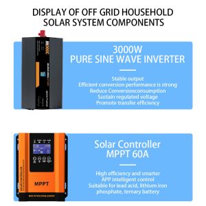 50Hz/60Hz 3000W Home Off Grid Solar Panel System 3kw Inverter Solar Power System