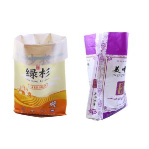 Custom Printed Woven Polypropylene Feed Bags Double Stitched Single Folded