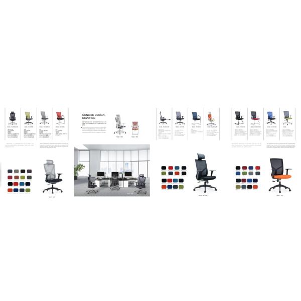 W710D700H1120-1280MM Stainless Steel Office Recliner Chair with Footrest and Mesh Design