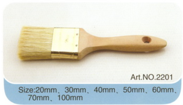 From 20mm to 100mm plastic or wooden handle pure bristle high quality paint brush No.2201