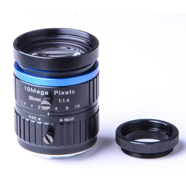 35mm 10MP High Resolution Lens 1/1.8 HD Manual IRIS Focus C Mount For CCTV Camera Industrial Microscope