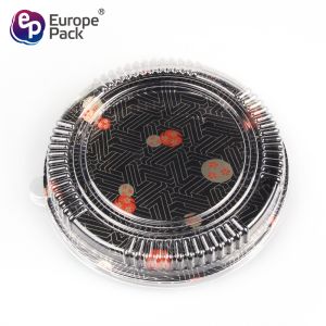 Disposable high quality takeaway plastic sushi food container with lid